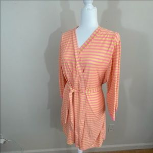 Sleep Junkie  Robe like new sz lg stripe knit